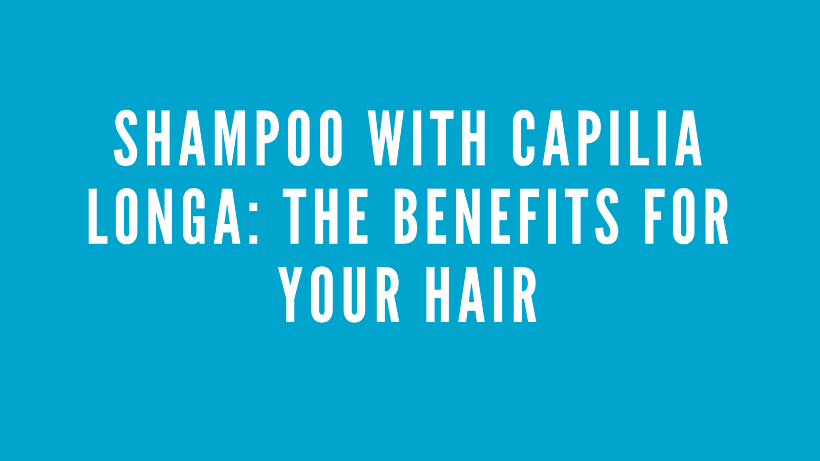 Shampoo with capilia longa: The Benefits for Your Hair