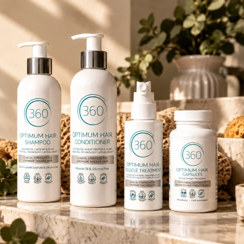 360 Optimum Hair Cleanse + Repair + Stimulate + Nutrition Bundle